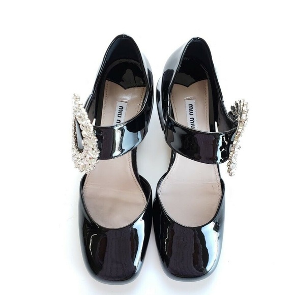 Miu Miu Shoes Miu Miu Mary Jane Heel Shoes Black Poshmark